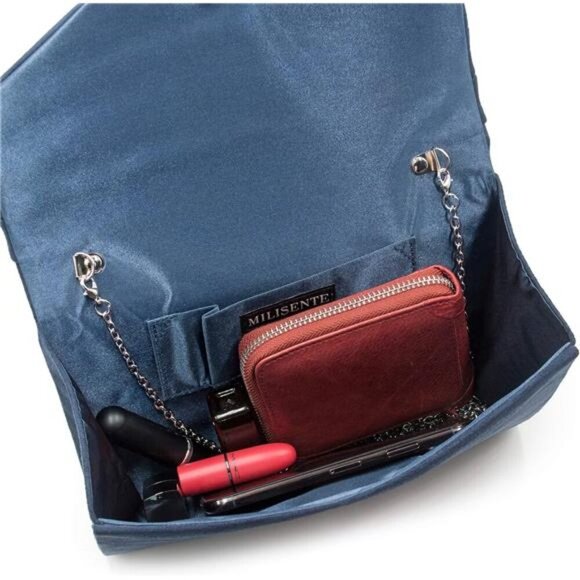 Milisente Evening Bag for Women Envelope Clutch Bag Crossbody Shoulder - Picture 5 of 7